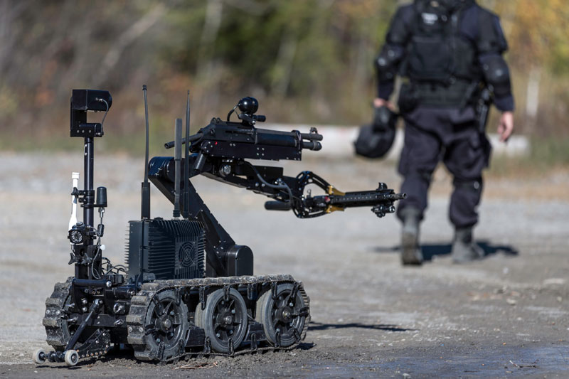 The C-Guard Micro on an EOD Robot